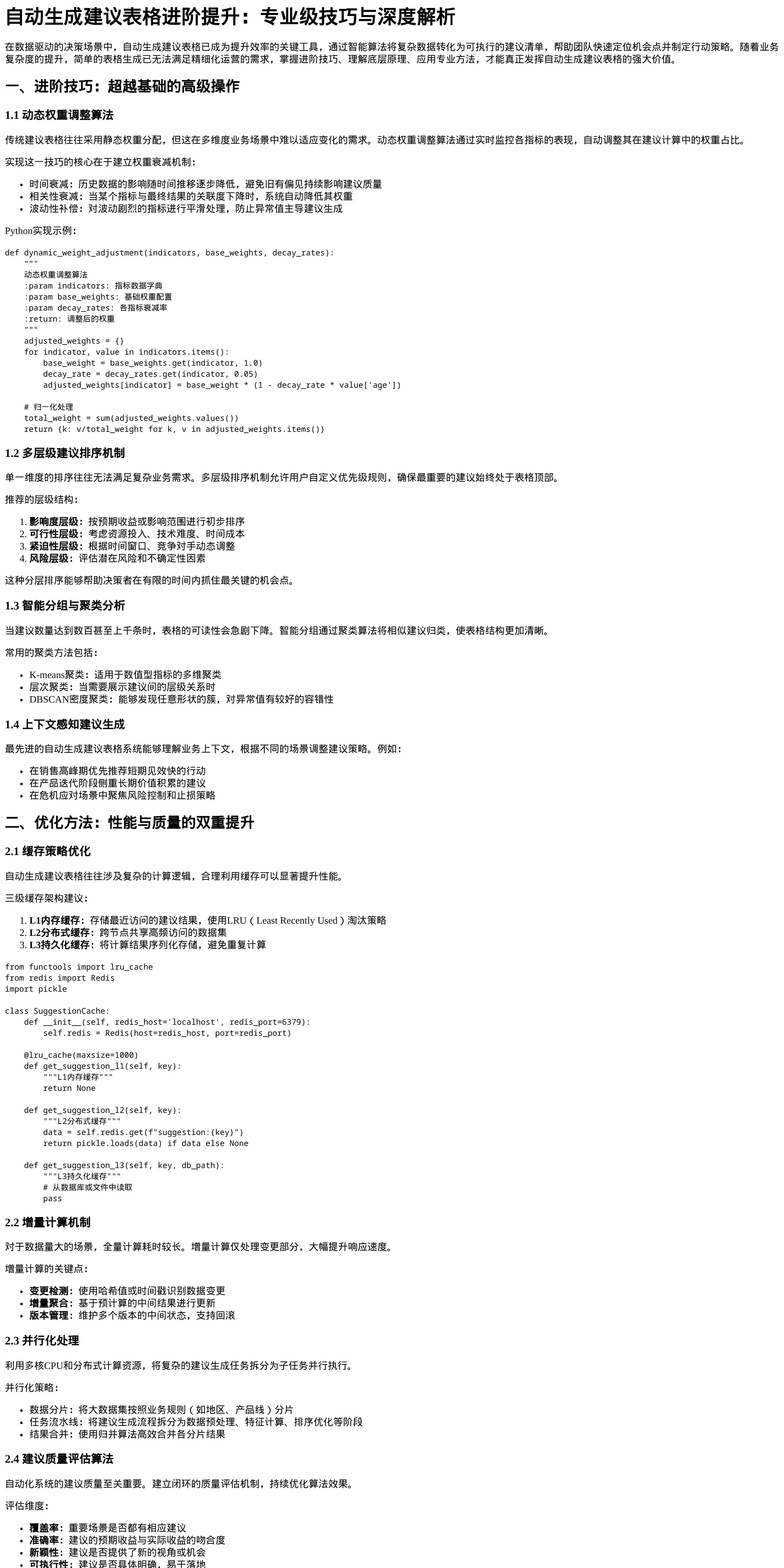 自动生成建议表格进阶提升_专业级技巧与深度解析